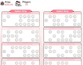Strips of 6 tickets selection feature on 888 Ladies Bingo 888 Ladies Bingo strips selection